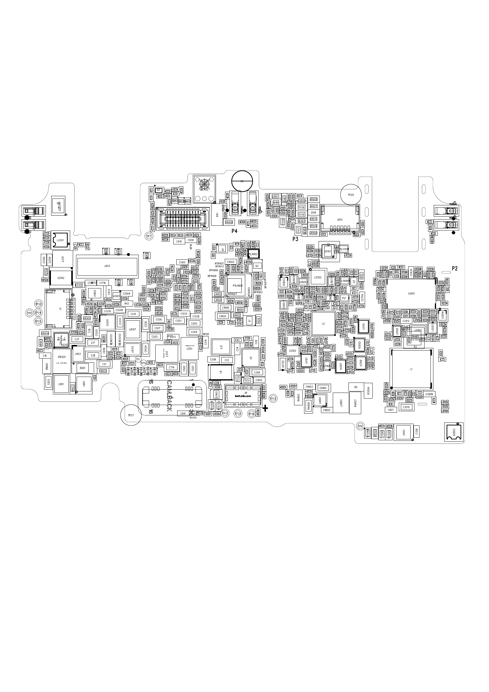 红米3原厂维修图纸(红米3  主板位置图 点位图 位号图).pdf-第2页.png