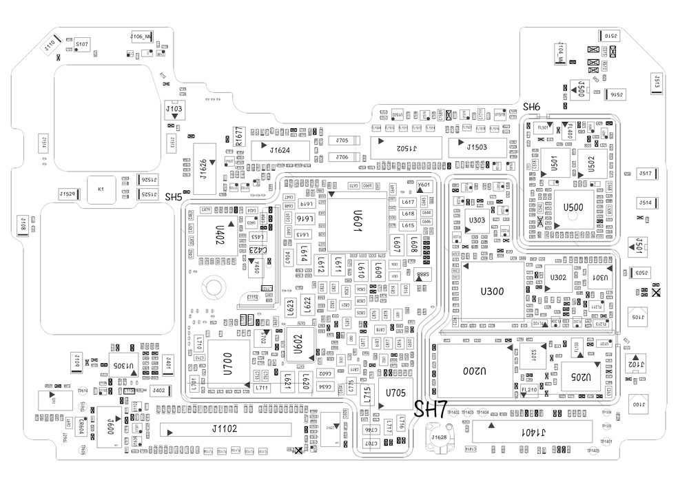 小米8屏幕指纹与探索版通用原厂维修图纸(小米8屏幕指纹与探索版通用  位置图 点位图 位号图).pdf-第2页.png