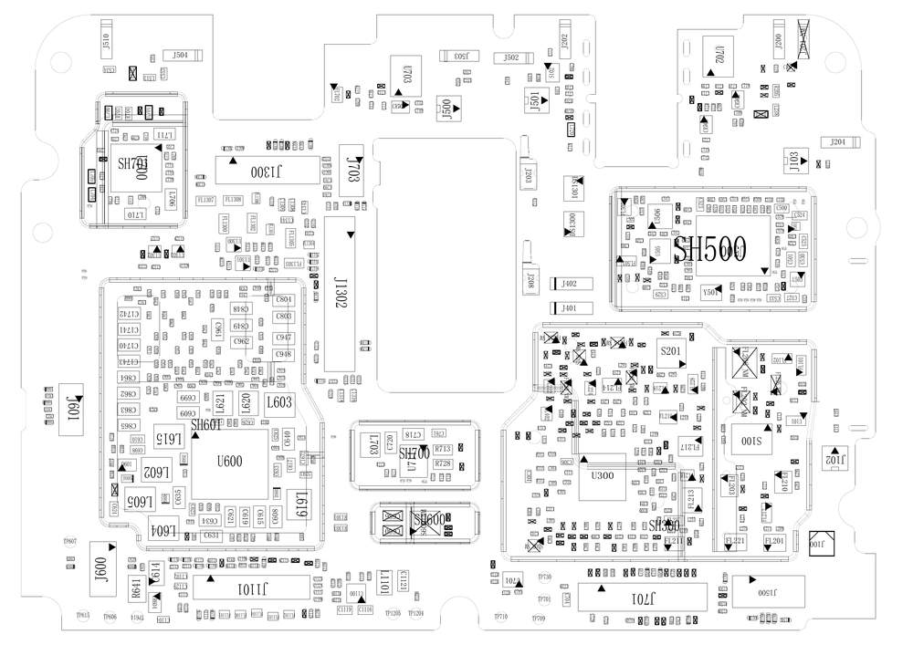 小米5SPlus原厂维修图纸(小米5SPlus 位置图 点位图 位号图).pdf-第2页.png