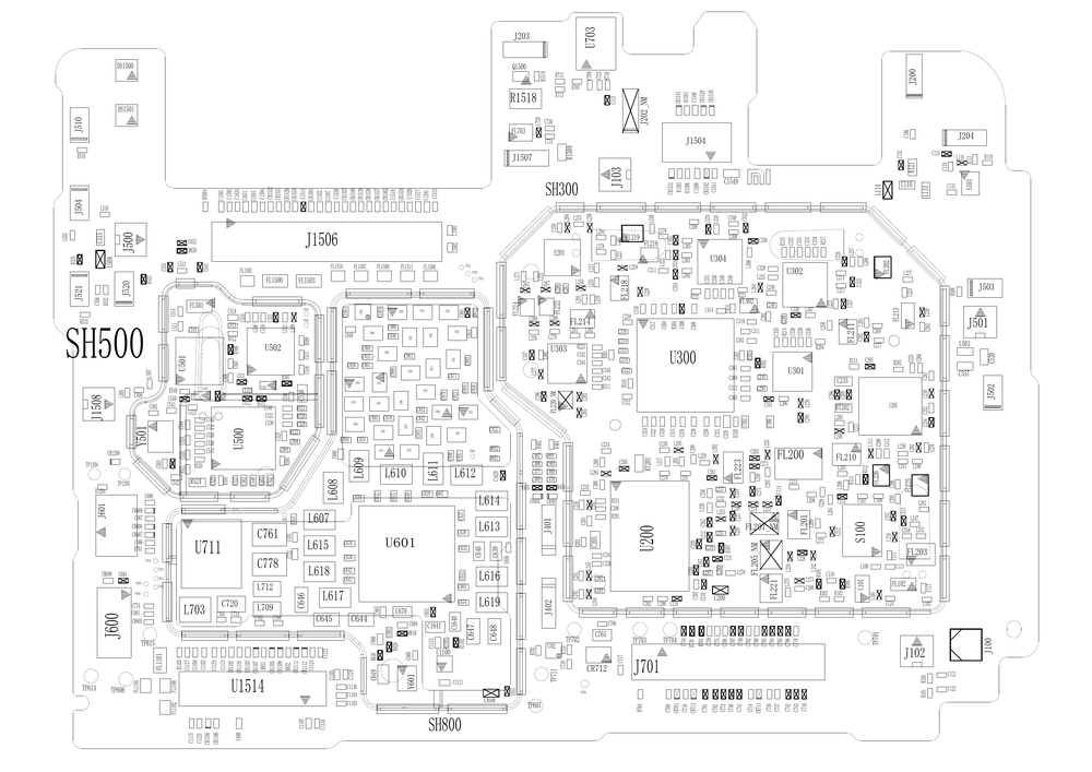 小米6原厂维修图纸(小米6  位置图 点位图 位号图).pdf-第2页.png