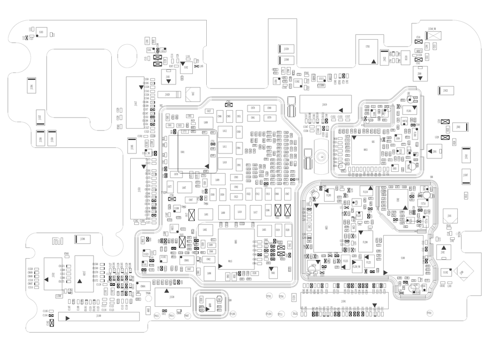 小米8SE原厂维修图纸(小米8SE 位置图 点位图 位号图).pdf-第1页.png