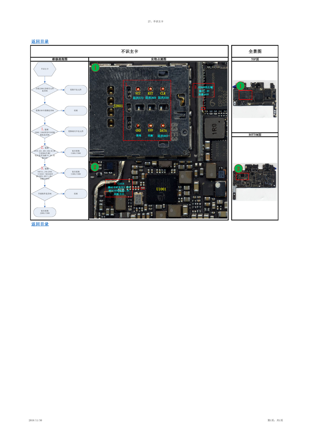 华为荣耀Note8 原厂图 维修流程图 不识主卡.pdf-第1页.png