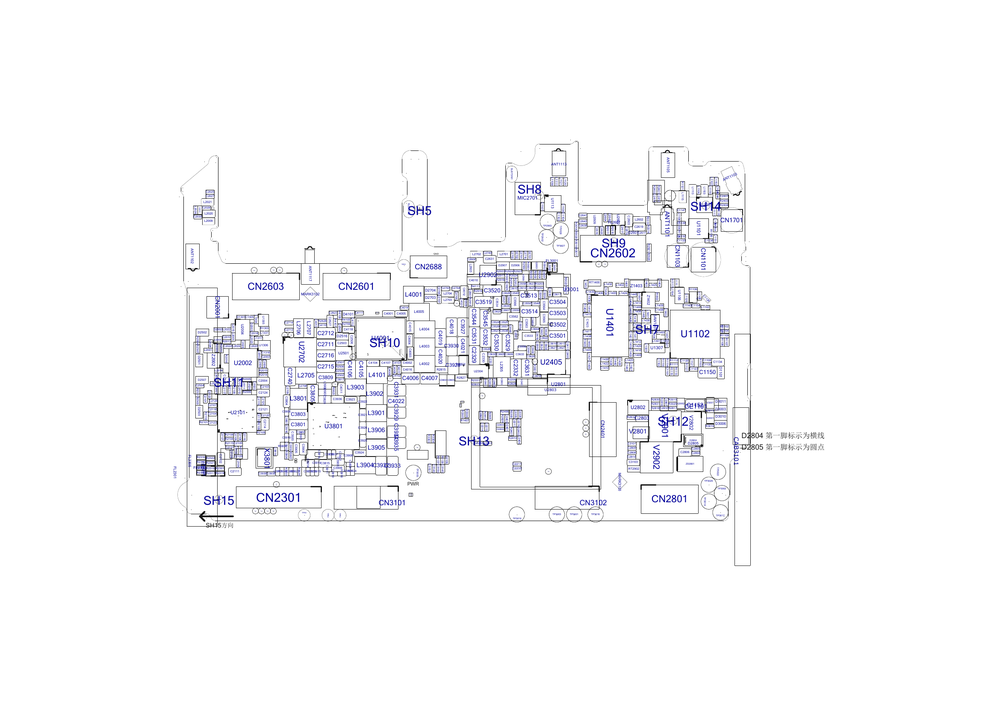 OPPOR11S 位置图 点位图 位号图(OPPOR11S原厂维修图纸).pdf-第2页.png