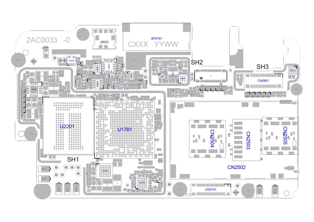 OPPO R9  位置图 点位图 位号图(OPPOR9原厂维修图纸).pdf-第1页.png