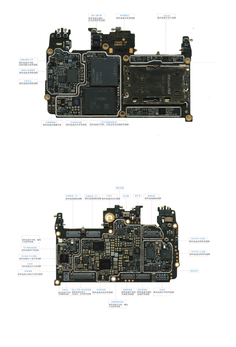 OPPO R11  注释图 故障标注 元件分布图(OPPOR11原厂维修图纸).pdf-第1页.png