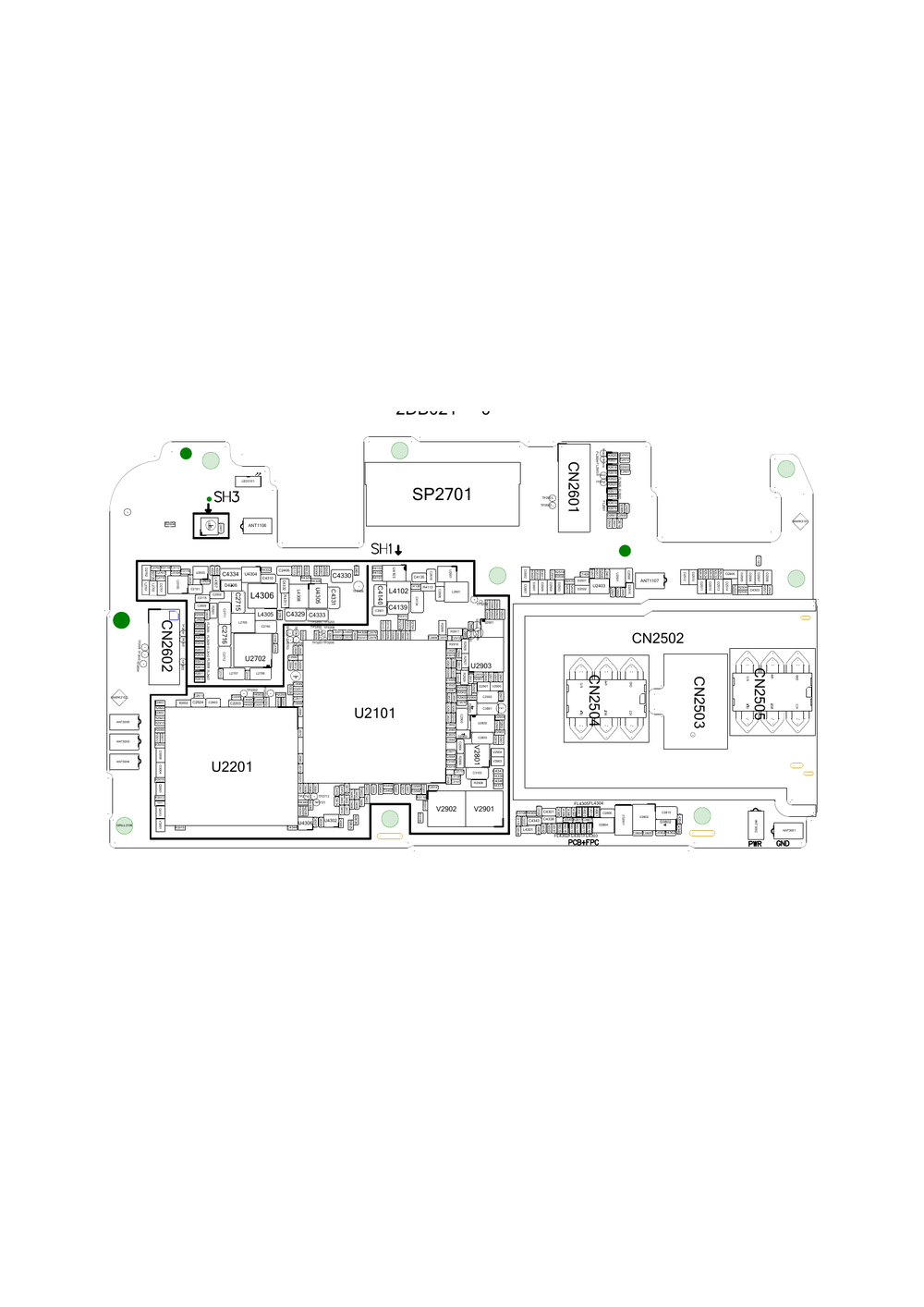 OPPOR9S  主板编号2DB021 位置图 点位图 位号图(OPPOR9S原厂维修图纸).pdf-第2页.png