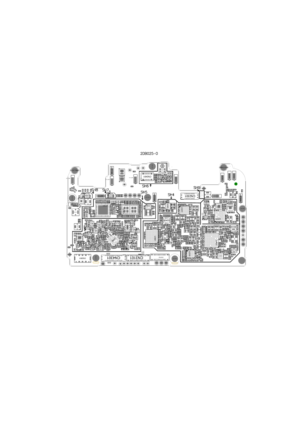 R9SPlus 主板编号2DB025 位置图 点位图 位号图(OPPOR9SPlus原厂维修图纸).pdf-第2页.png