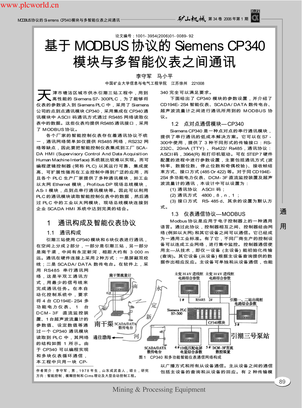 基于MODBUS协议的SiemensCP340模块与多智能仪表之间通讯.pdf-第1页.png