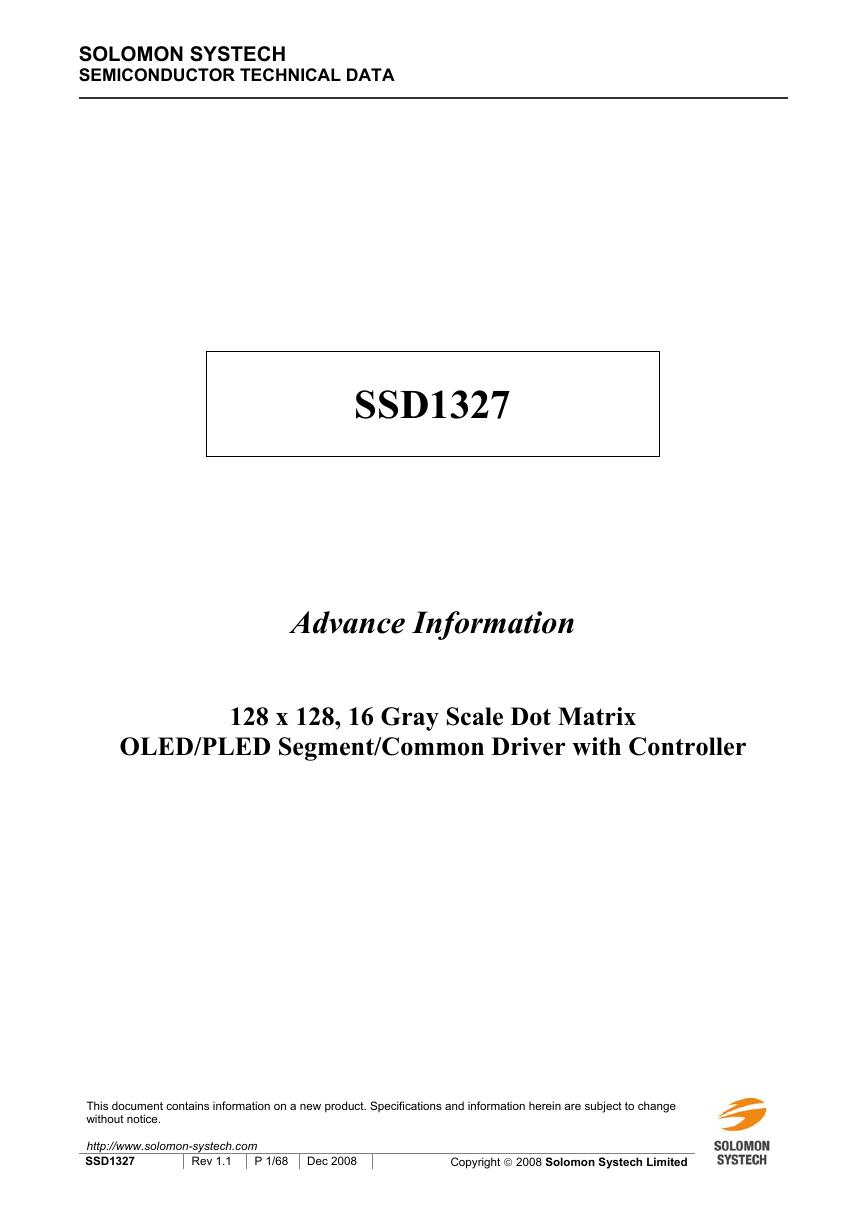 SDD1327数据手册(SSD1327).pdf