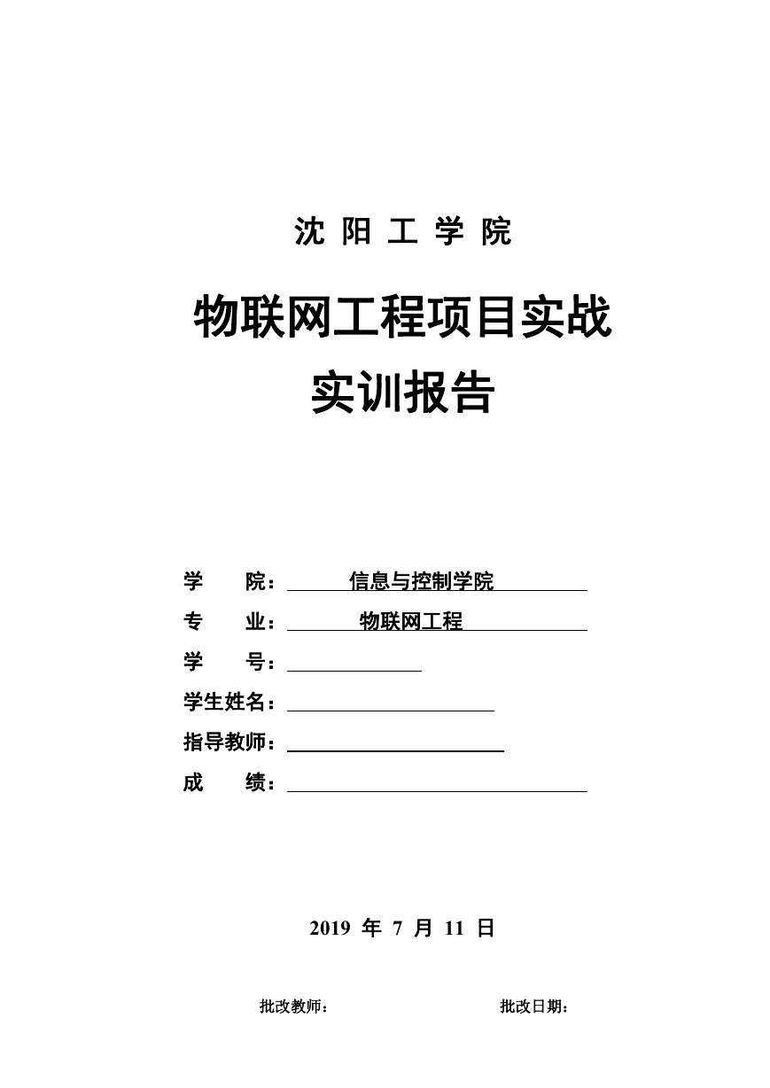 物联网工程项目实战 实训报告.doc