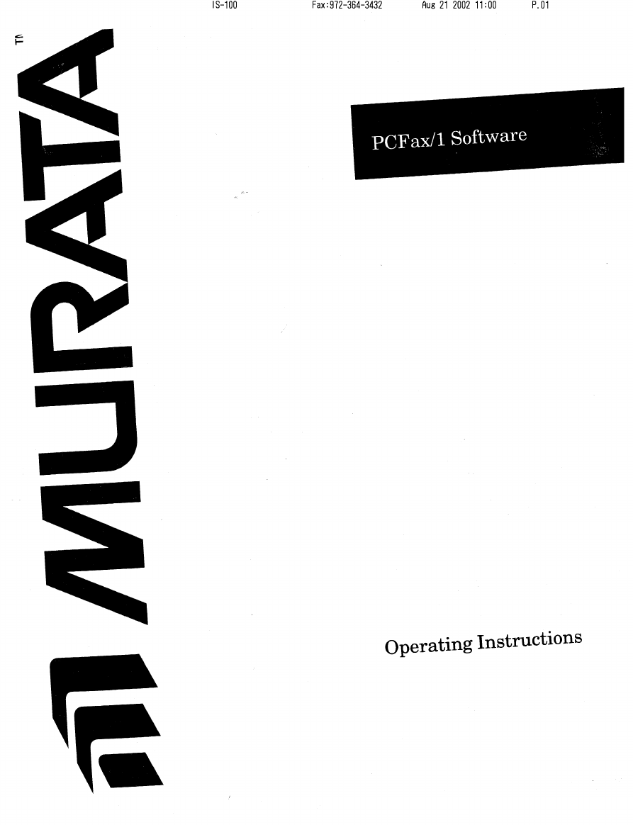 Muratec村田传真机-PCFAX1说明书.pdf