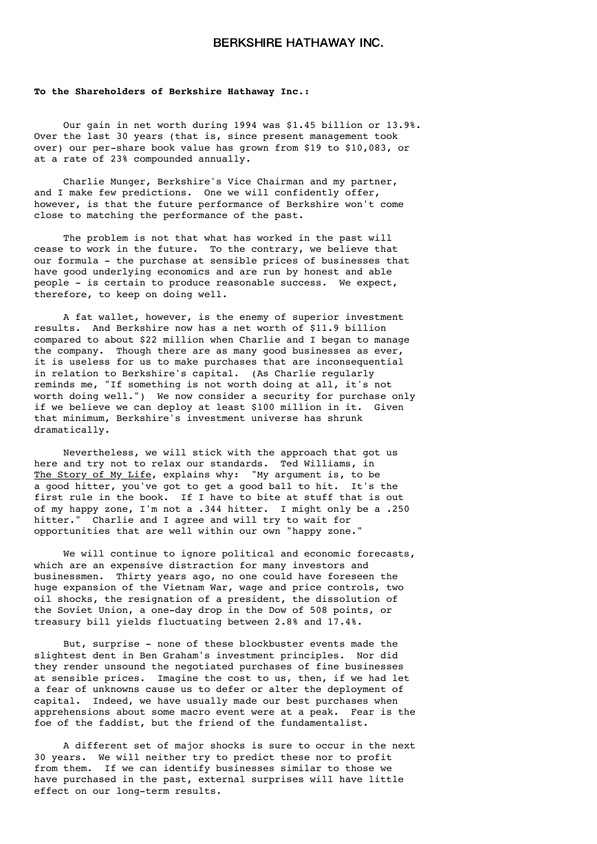 巴菲特致股东的公开信 - 1994.pdf