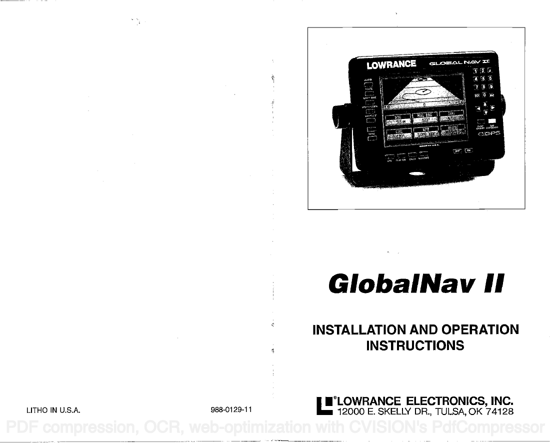 Lowrance GPS导航设备-Global Nav II说明书.pdf