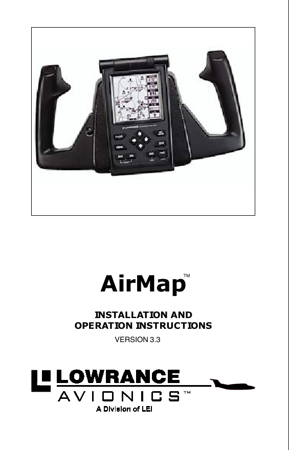 Lowrance GPS导航设备-AirMap(VERSION 3.3)说明书.pdf