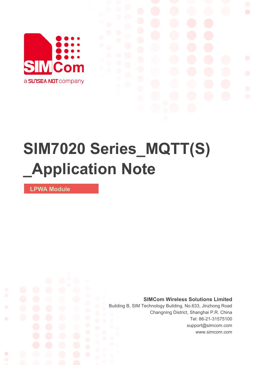 SIM7020 Series_MQTT(S)_Application Note_V1.05.pdf
