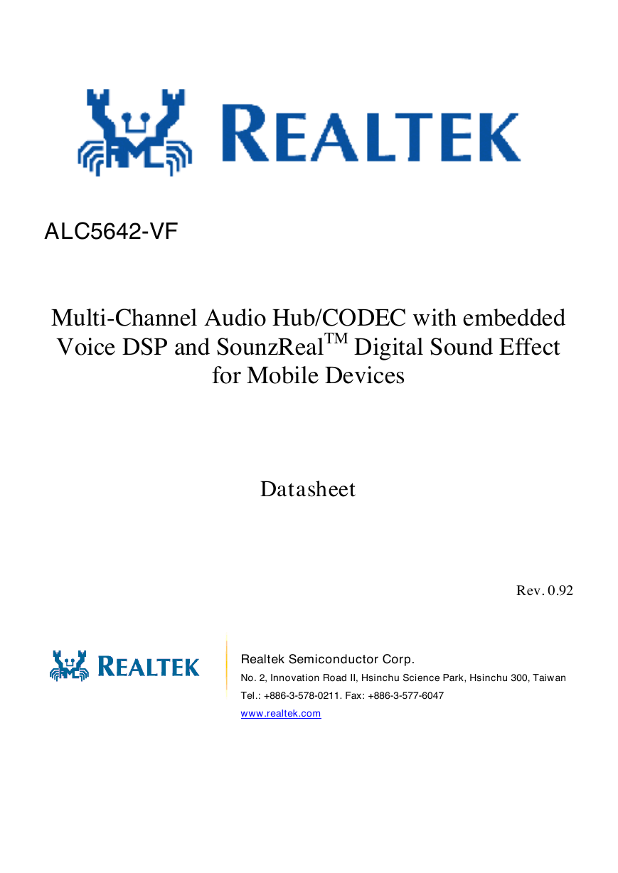ALC5642音频codec.pdf