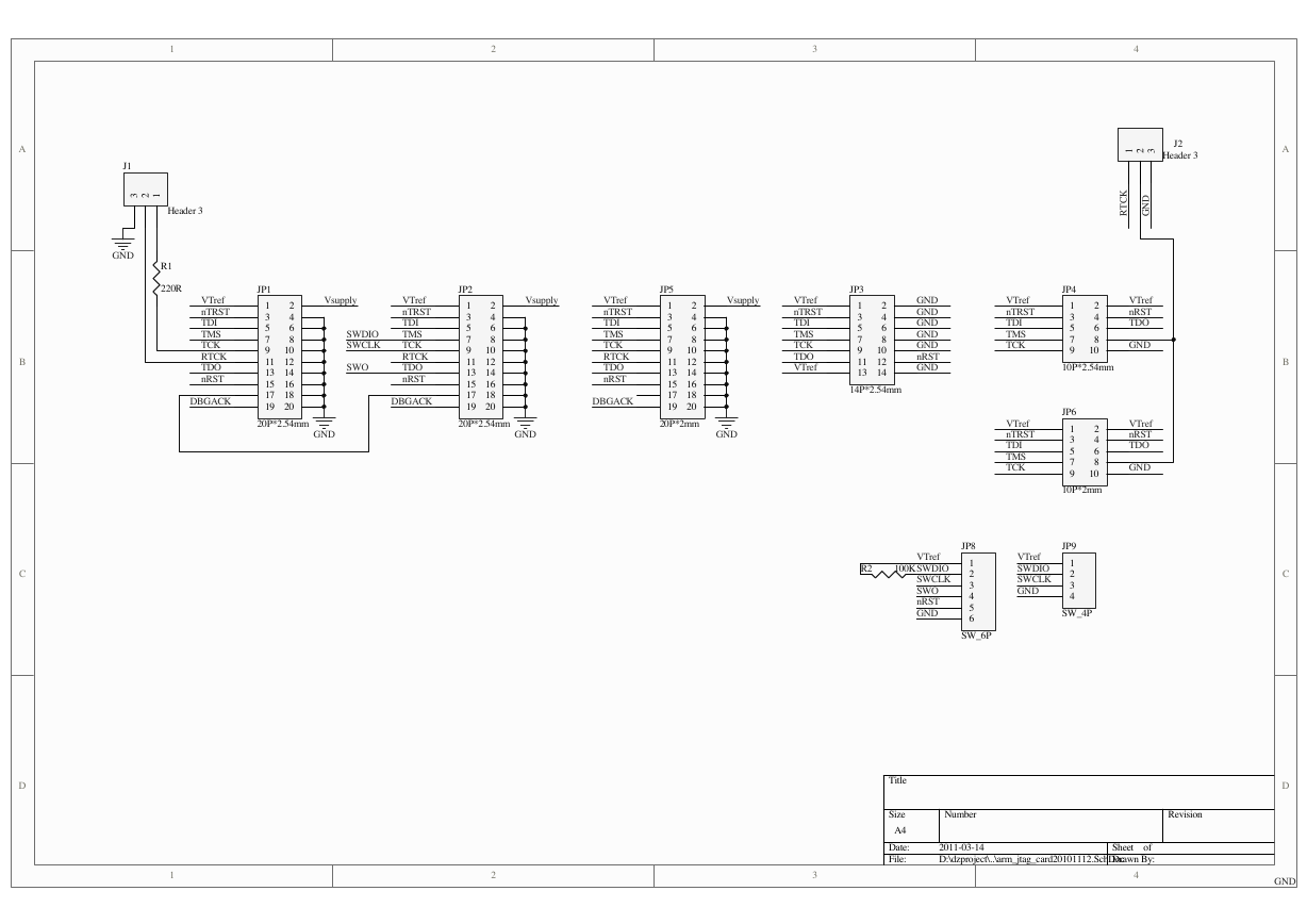 jlink 转接板原理图.pdf