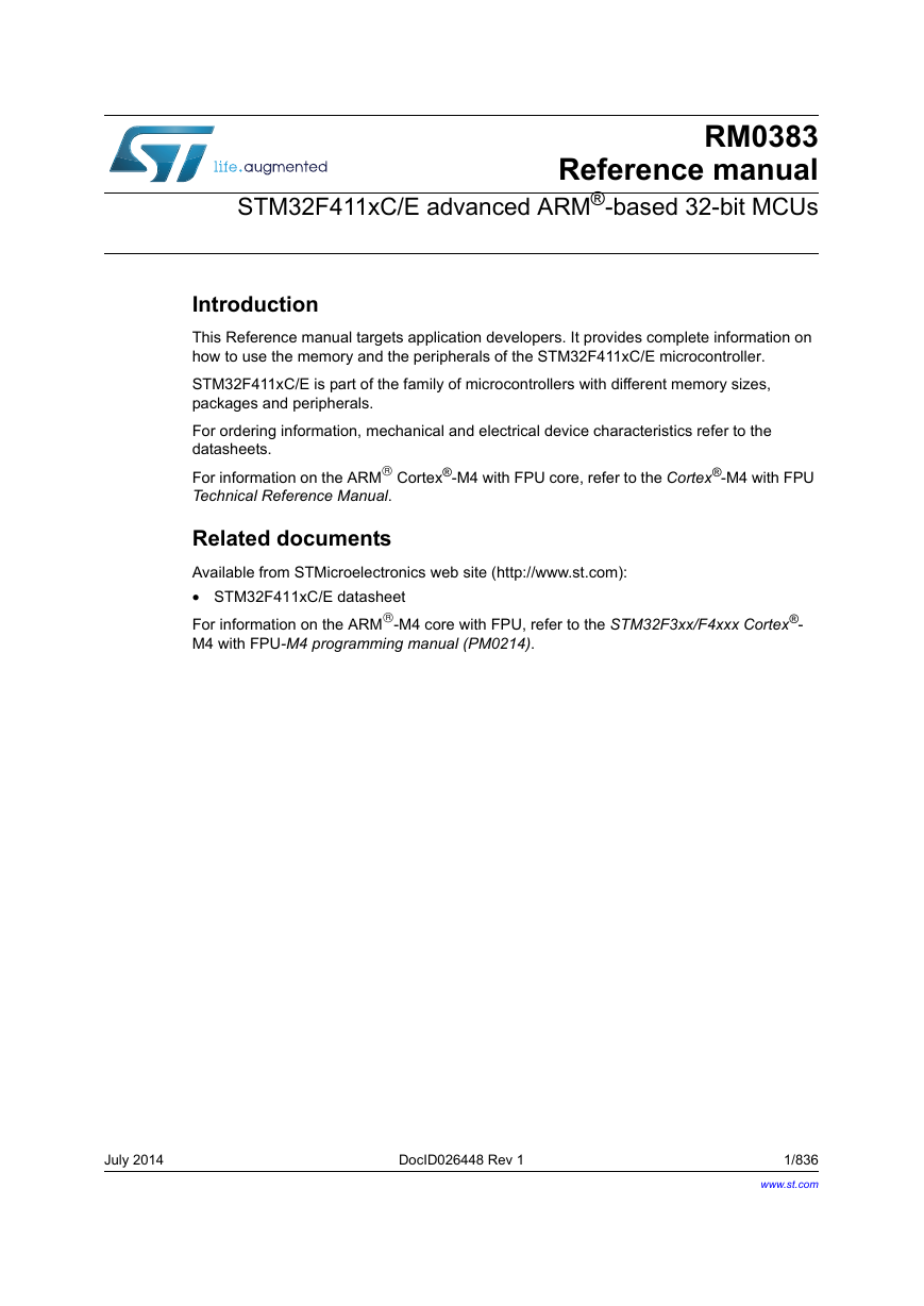 STM32F411参考手册.pdf
