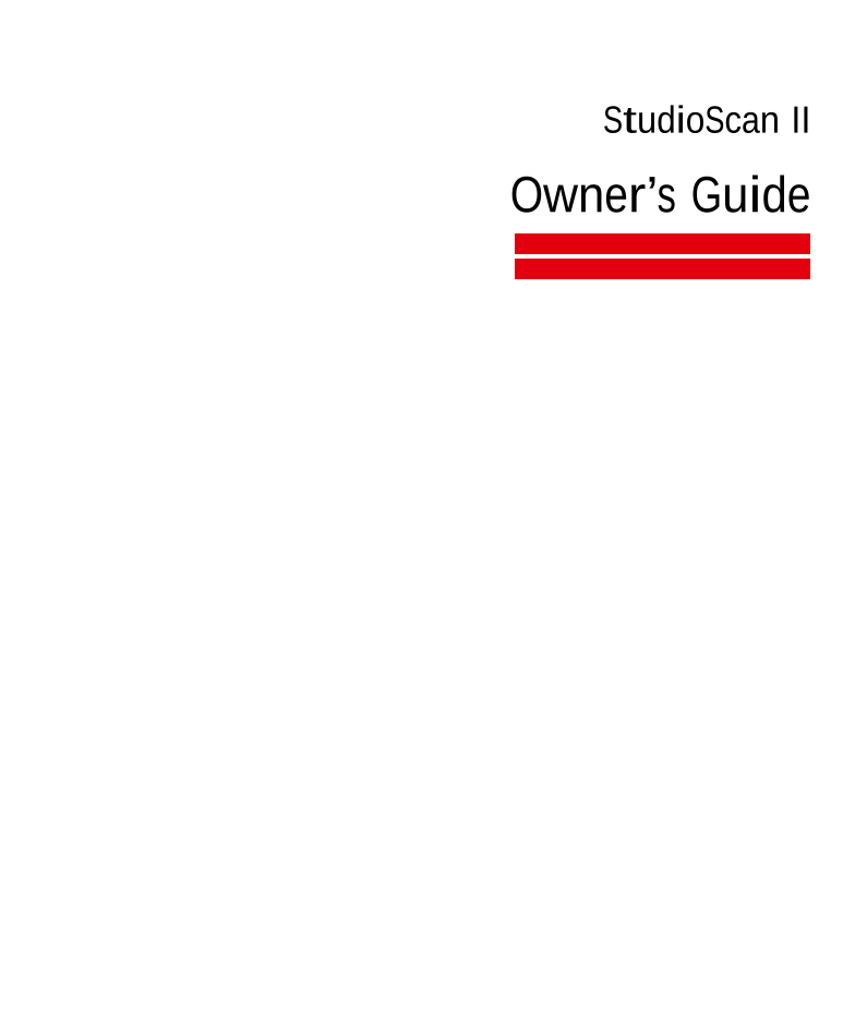 爱克发扫描仪-StudioScan II Si说明书.pdf