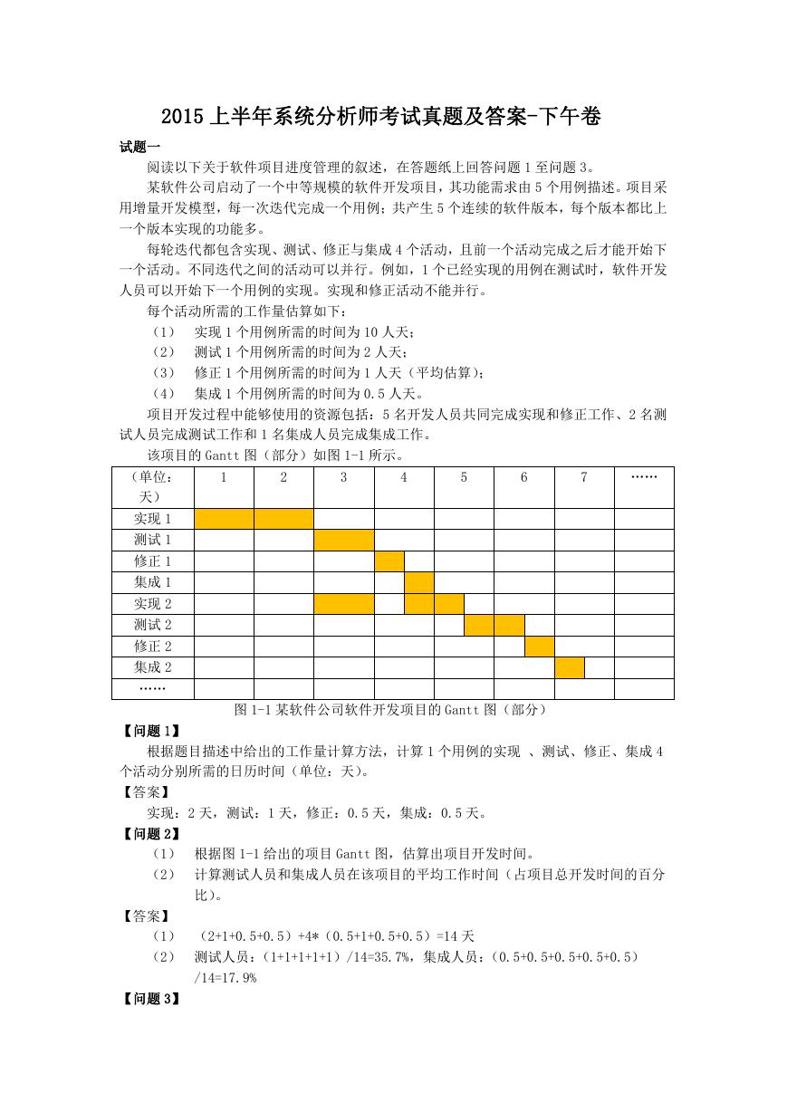 2015上半年系统分析师考试真题及答案-下午卷.doc