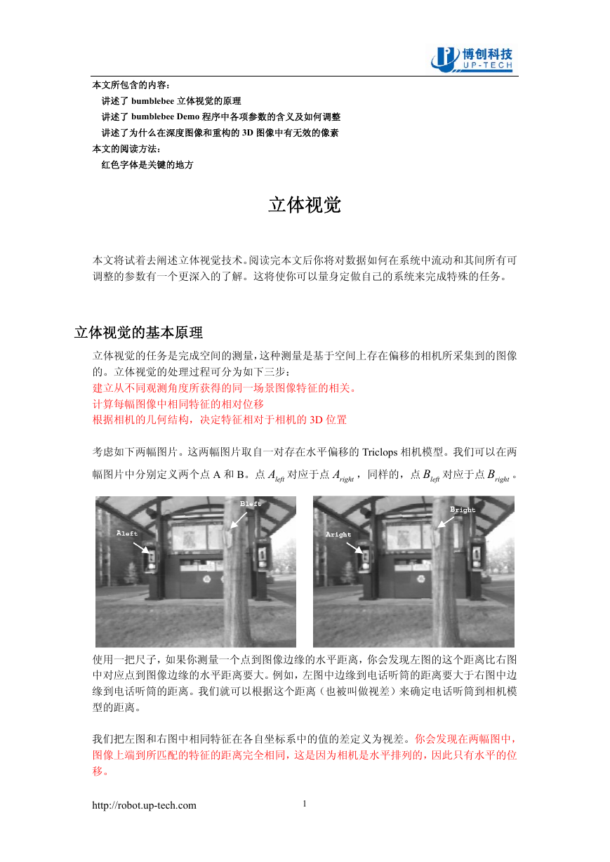 BumbleBee2  双目视觉系统技术说明.pdf