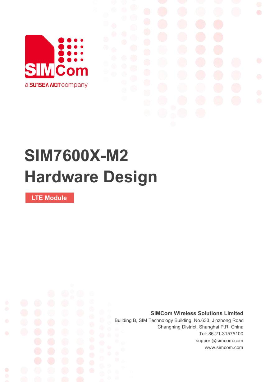 SIM7600X-M2数据手册(SIM7600X-M2_Hardware_Design_V1.01).pdf