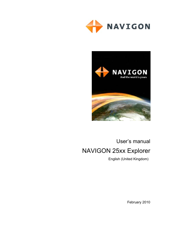 NAVIGON GPS导航设备-NAVIGON 25xx Explorer说明书.pdf
