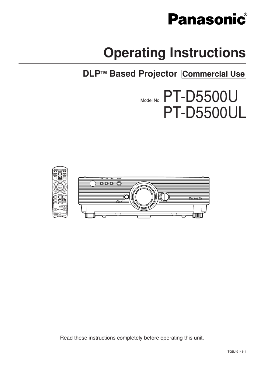 松下投影机-PTD5500U说明书.pdf