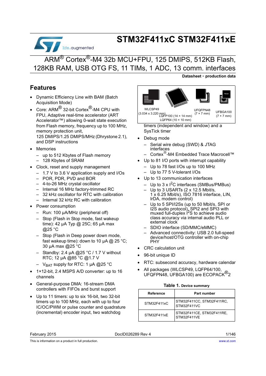 STM32F411数据手册.pdf