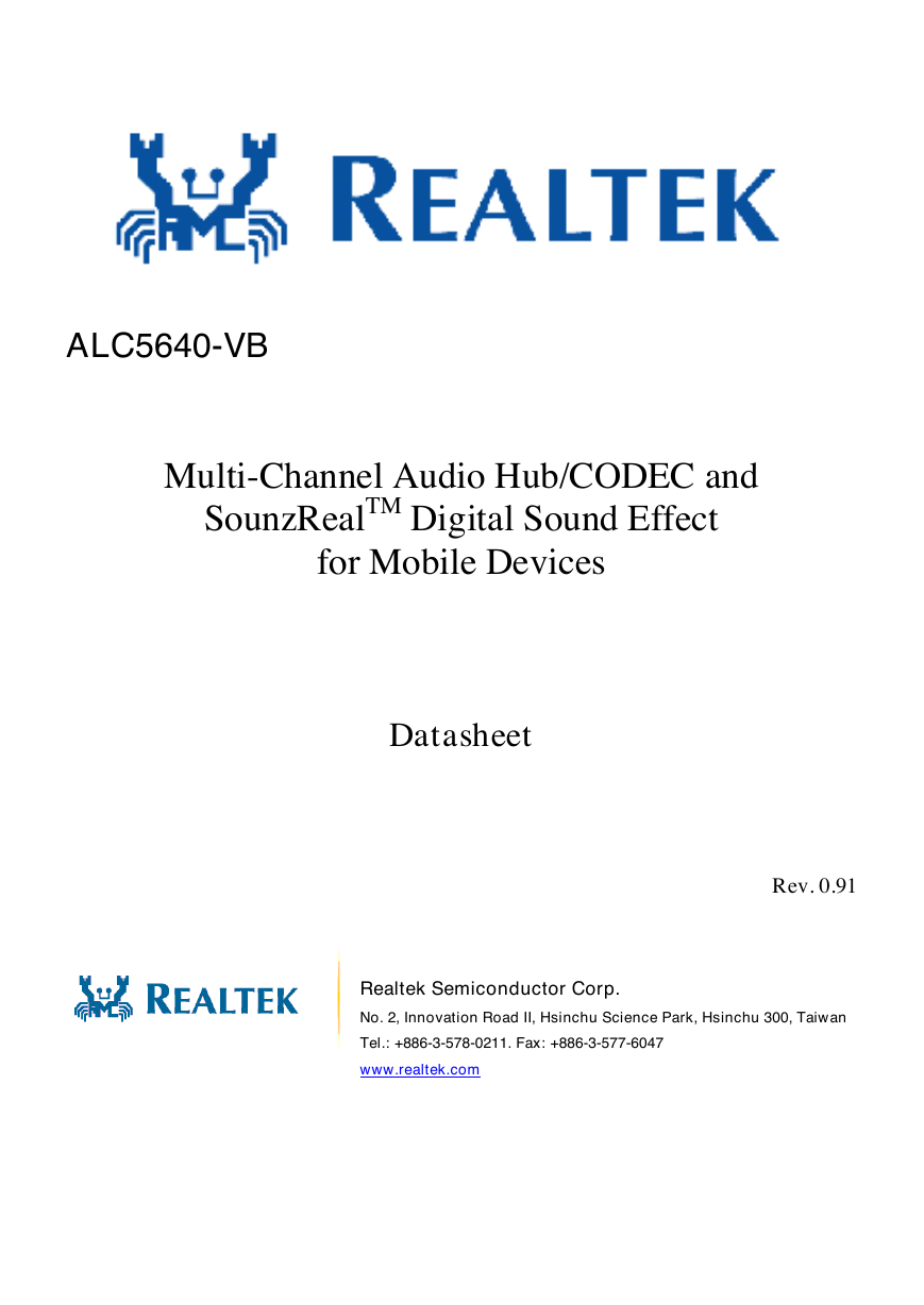 ALC5640音频Codec.pdf