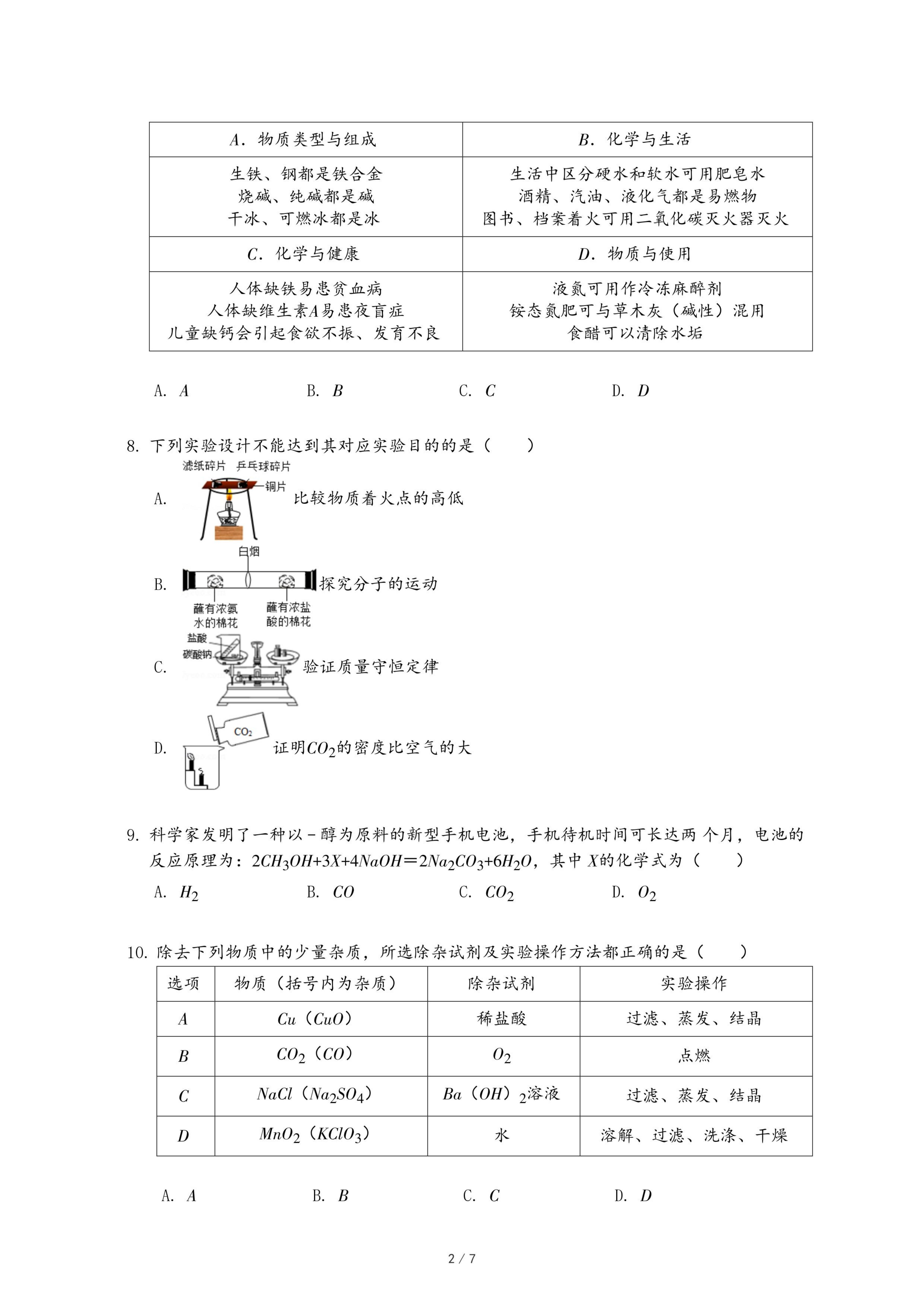 年河南省百校联盟中考化学一模试卷 Pdf 资料库