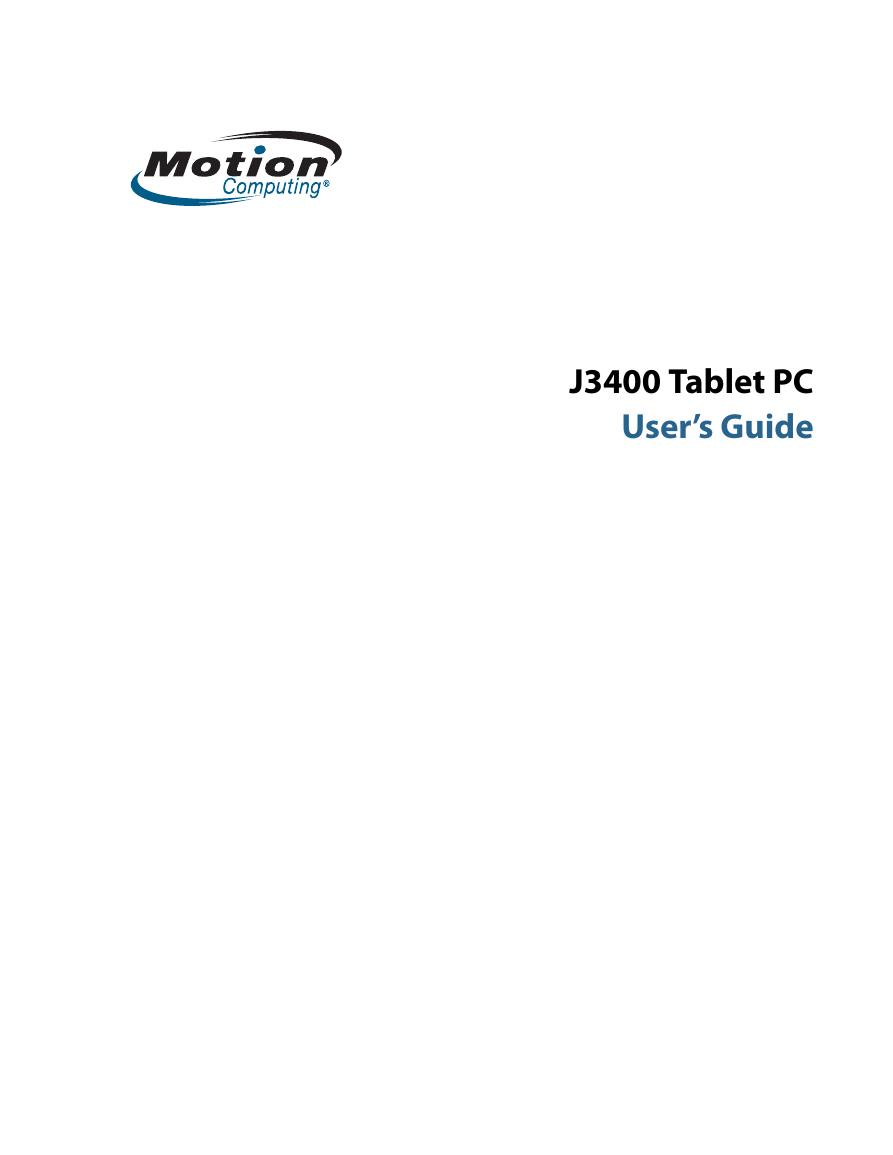 Motion掌上无线-J3400 Tablet PC说明书.pdf
