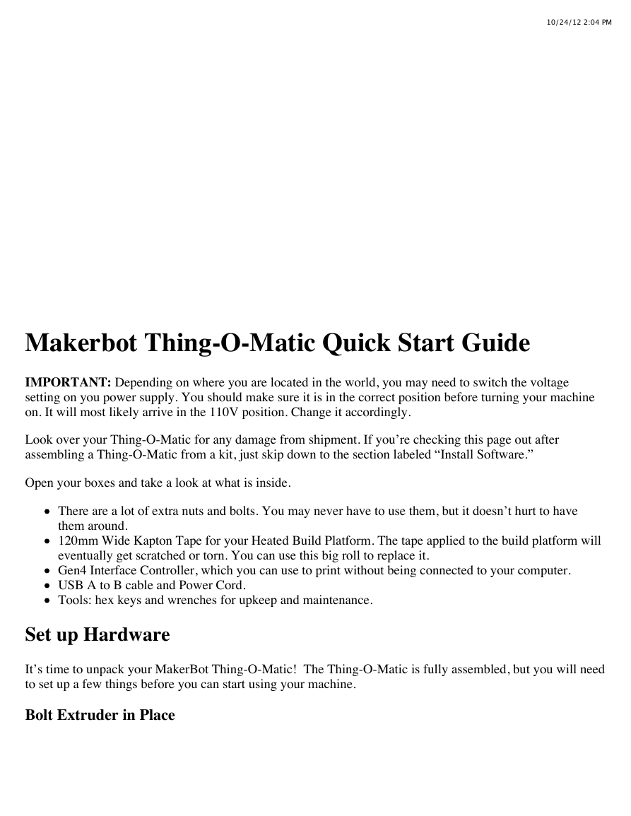 3D打印打印机-Assembled Thing-O-Matic(Quick-Start Guide)说明书.pdf