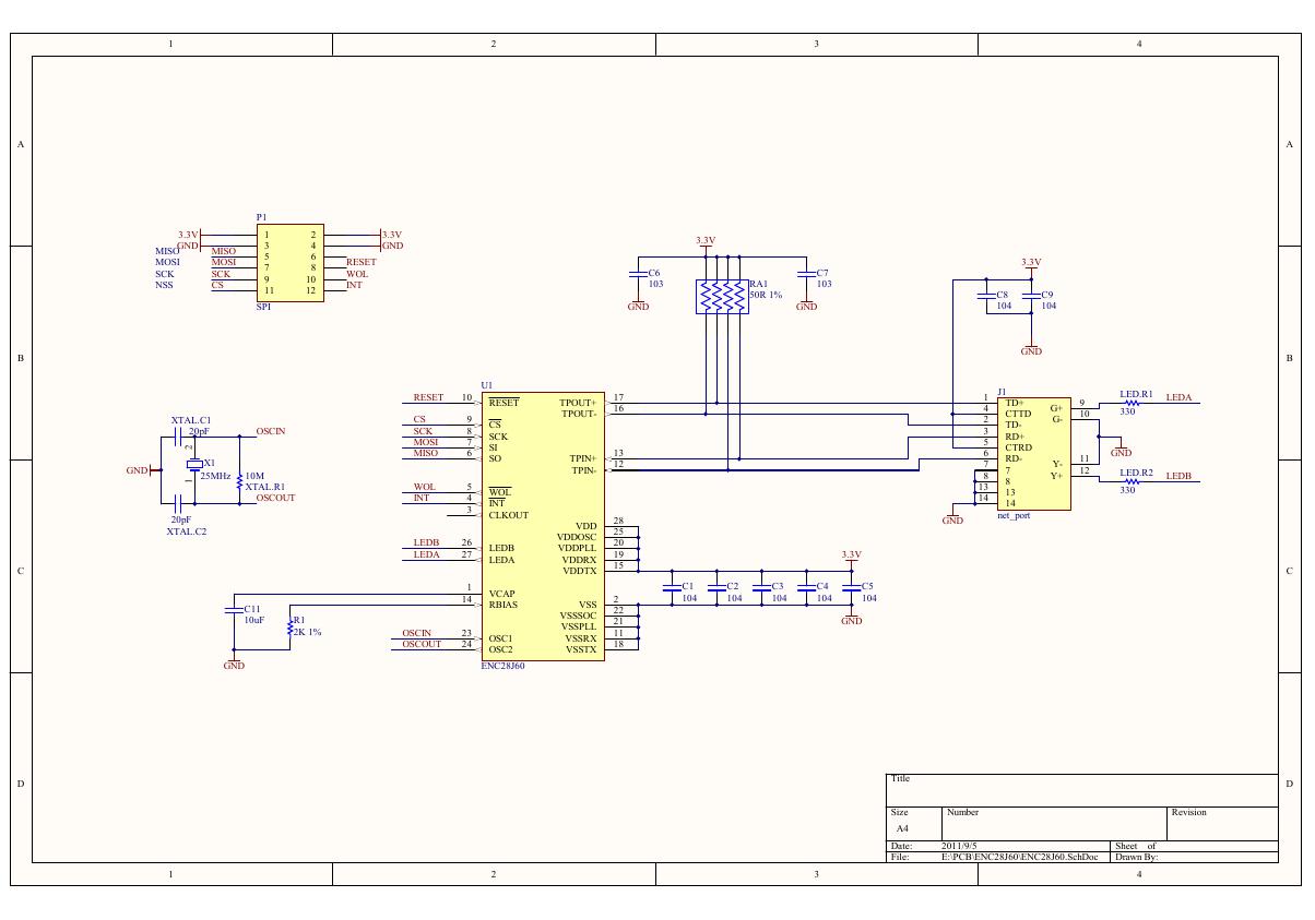 原理图(ENC28J60-Ethernet-Board-Schematic).pdf